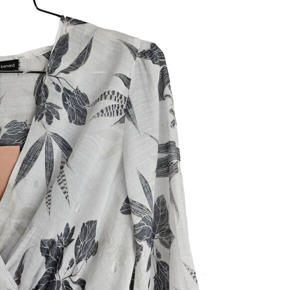 Harve Benard V Neck Floral Smock Waist Top - Picture 3 of 6